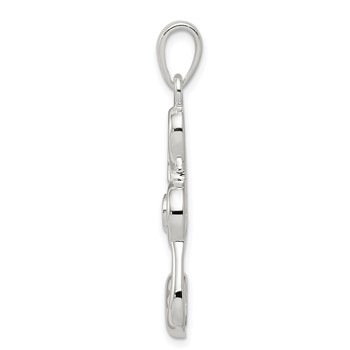 Sterling Silver Treble Clef Charm — alternate view