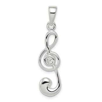 Sterling Silver Treble Clef Charm