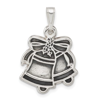 Sterling Silver Antiqued Bells Charm