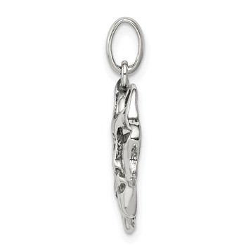 Sterling Silver Antiqued Comedy/Tragedy Charm — alternate view