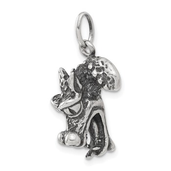 Sterling Silver Antiqued Dragon Head Charm