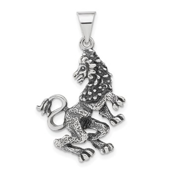 Sterling Silver Antiqued Griffin Pendant