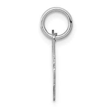 Sterling Silver Rhodium-plated Fox Head Polished Front/Satin Back Charm — alternate view