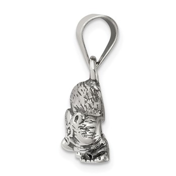 Sterling Silver Antiqued Raccoon Charm — alternate view