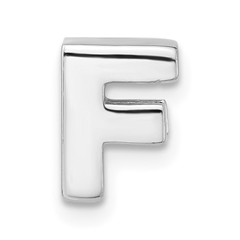 Sterling Silver Polished F Initial Slide