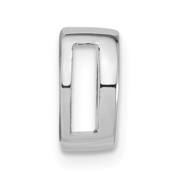 Sterling Silver Polished O Initial Slide — alternate view