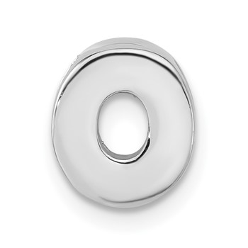 Sterling Silver Polished O Initial Slide