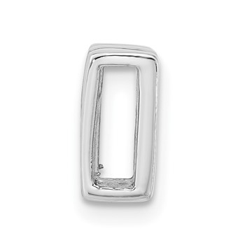 Sterling Silver Polished W Initial Slide — alternate view