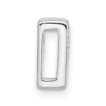 Sterling Silver Polished CZ Initial P Slide — alternate view