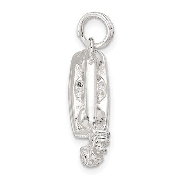 Sterling Silver Telephone Charm — alternate view