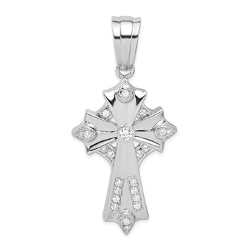 Sterling Silver CZ Cross Pendant