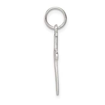 Sterling Silver Rhodium-plated Latin Cross Charm — alternate view