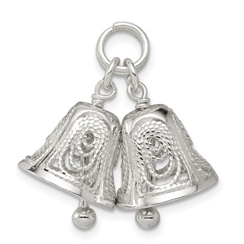 Sterling Silver Bells Charm — alternate view