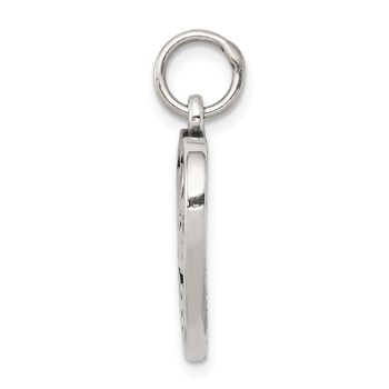 Sterling Silver Antique Mother Heart Charm — alternate view