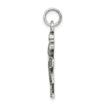 Sterling Silver Antiqued Girl Charm — alternate view