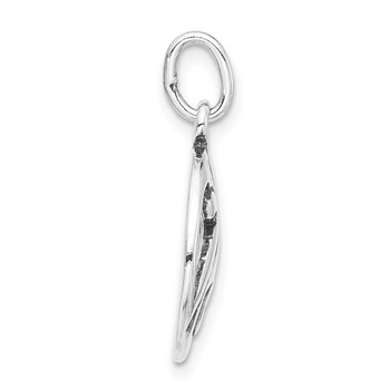 Sterling Silver Polished & Antiqued Celtic Circle Charm — alternate view