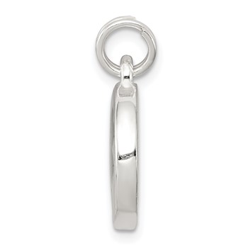 Sterling Silver Rhodium-plated Four Leaf Clover Charm — alternate view