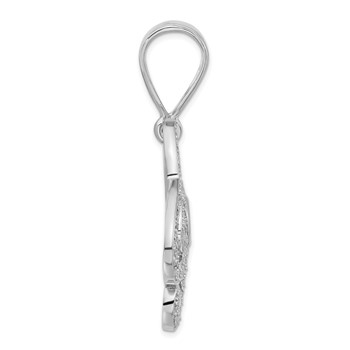 Sterling Silver CZ Musical Note and CD Pendant — alternate view