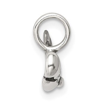 Sterling Silver Antiqued Blue Whale Pendant — alternate view