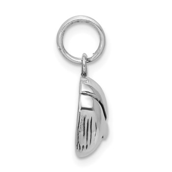 Sterling Silver Antiqued Whale Charm — alternate view
