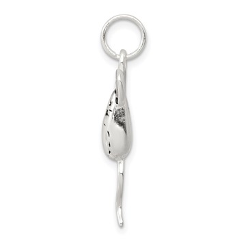 Sterling Silver Rhodium-plated Mouse Charm — alternate view