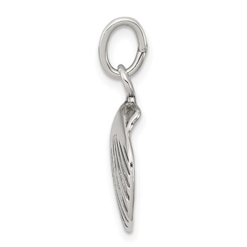 Sterling Silver Antiqued Sea Shell Charm — alternate view