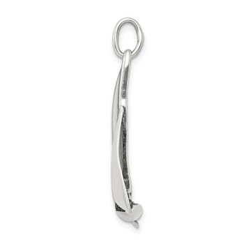 Sterling Silver Antiqued Sailboat Charm — alternate view