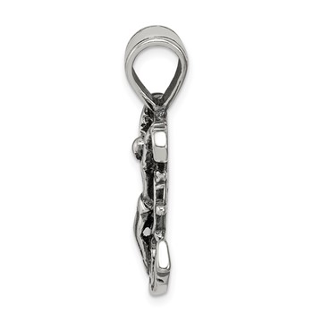 Sterling Silver Antiqued Mariner's Crucifix Pendant — alternate view