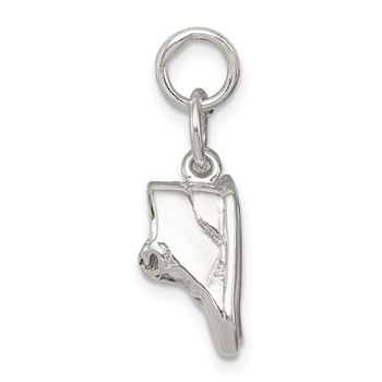 Sterling Silver Baby Shoes Charm — alternate view
