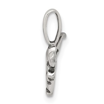 Sterling Silver Bull with Horns Pendant — alternate view