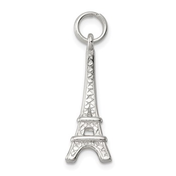 Sterling Silver Rhodium-plated Eiffel Tower Charm — alternate view