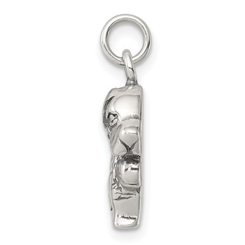 Sterling Silver Antique St. Bernard Charm — alternate view