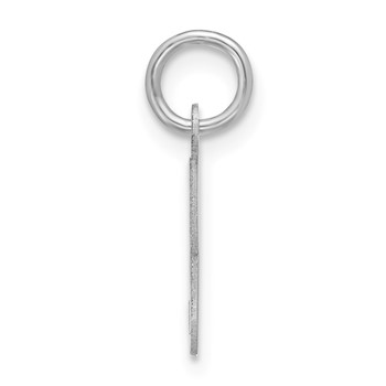 Sterling Silver Rhodium-plated Script Letter U Initial Charm — alternate view