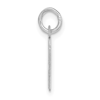 Sterling Silver Small Slanted Block Initial H Charm — alternate view