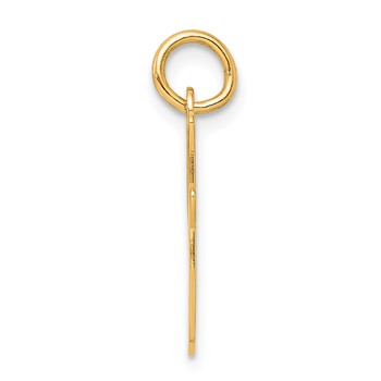 Sterling Silver Gold-plated Script Letter I Initial Charm — alternate view