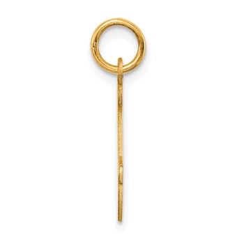 Sterling Silver Gold-plated Script Letter J Initial Charm — alternate view