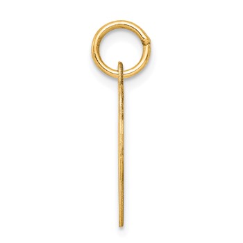 Sterling Silver Gold-plated Script Letter O Initial Charm — alternate view