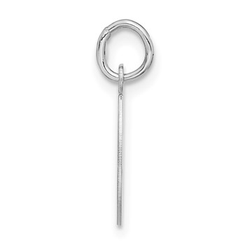 Sterling Silver Medium Slanted Block Initial C Charm — alternate view