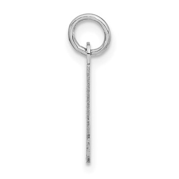 Sterling Silver Medium Slanted Block Initial I Charm — alternate view