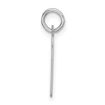 Sterling Silver Medium Slanted Block Initial K Charm — alternate view