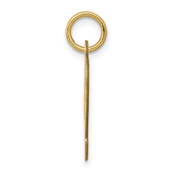 Sterling Silver Gold-plated Fancy Script Letter Q Initial Charm — alternate view