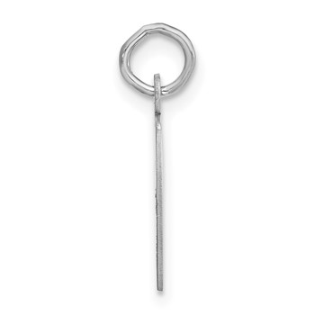 Sterling Silver Bubble Block Initial F Charm — alternate view