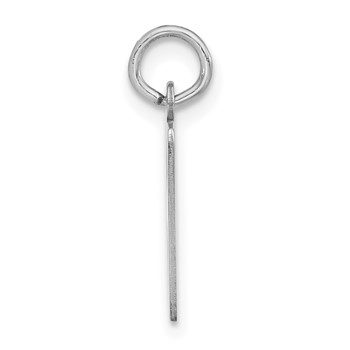 Sterling Silver Polished Bubble Block Initial H Charm — alternate view