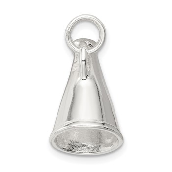 Sterling Silver Rhodium-plated Megaphone Charm — alternate view