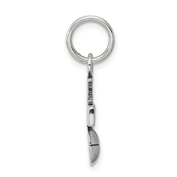 Sterling Silver Antique I (heart) Basketball Charm — alternate view