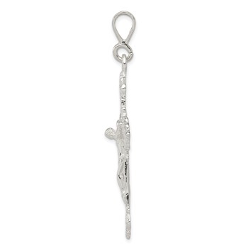 Sterling Silver INRI Crucifix Pendant — alternate view