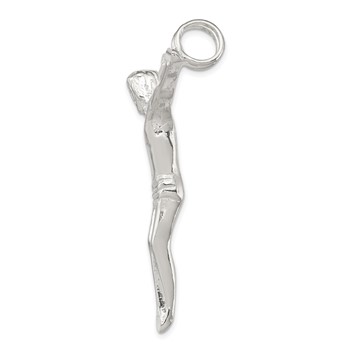 Sterling Silver Corpus (Crucified Christ) Pendant — alternate view