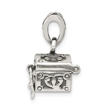 Sterling Silver Antiqued Chest Pendant — alternate view