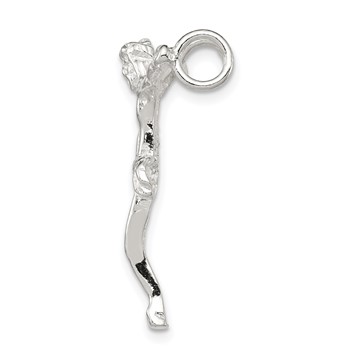 Sterling Silver Corpus (Crucified Christ) Pendant — alternate view