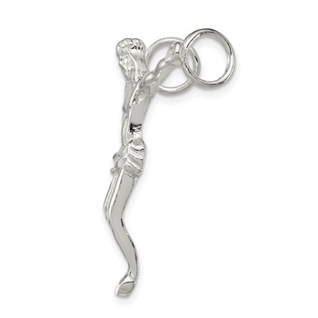 Sterling Silver Corpus (Crucified Christ) Pendant — alternate view